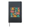 In My OB-Gyn Nurse Era Retro Obstetric Gynecologic Nursing Hardcover Journal, Black