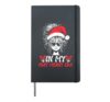 In My Very Merry Era - Cute Groovy Xmas Hardcover Journal, Black