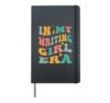In My Writing Girl Era Groovy Novelty Writer Hardcover Journal, Black