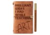 InnoBeta Art Teacher Gifts for Women, Art Teacher Journal Notebook with Pen, Refillable Sketchbook, Travel Diary, Lined Planner, 7x5 Inches, Brown