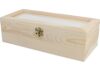INNSPIRO Solid pine wood box with glass 29.5 x 12.5 x 9 cm.