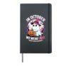 In October We Wear Pink Shirt Ghost Breast Cancer Awareness Hardcover Journal, Black