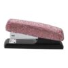 INOOMP Portable Pink Small Metal Stapler with Binding Staples, Lightweight and Strong Paper Fastening, Comfortable Grip for Classroom and Home Office Use