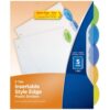 Insertable Dividers, 5-Tab Style Edge Plastic Binder Dividers with Printable Inserts, Multicolor Tabs for, Office and Home Organization, 1 Set
