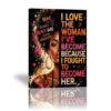 Inspirational Black Woman Poster Motivational Canvas Wall Art