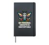 Inspirational Butterfly Quote Personal Growth Motivation Hardcover Journal, Black