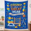 Inspirational Math Quote Geometric Shapes Tapestry 70x90 Inch