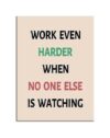 Inspirational Wall-Art Work Hard Motivational Poster Canvas Print Entrepreneur Quotes for Teen Bedroom Decor(Framed,12x18inch(30x45cm))