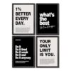 Inspirational Wall Art Growth Quote Poster 12x16in Black Framed Flat