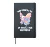 Inspiring Positivity Butterfly Happiness Quote Hardcover Journal, Black