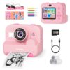 Instant Photo Camera, 12MP Selfie Instant Camera, 1080P 2.4 inch HD Video Camera Photos for Children with 32GB SD Card, Communion Gifts for Girls from 3 to 12 Years Birthday Christmas