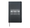 Instructor Funny Layered Text Trainer Men Women Hardcover Journal, Black
