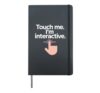 Interactive Fun for Tech Lovers Touch Me I’m Interactive Hardcover Journal, Black