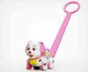 Interactive Push and Pull Along Dog Toy for Toddlers, ABC and 123 Learning, Music, Ages 1-3 (Pink)