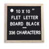 Intomyth Felt Letter Board with 336 Letters Numbers & Symbols, First Day of School Board, 10x10 Inches, Changeable Message Board with Wooden Frame Wall Mount Hook (Black)