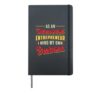 Introverted Business CEO Boss Retro Hustle Entrepreneur Hardcover Journal, Black