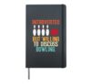 Introverted But Willing Discuss Bowling Fun Bowler Men Women Hardcover Journal, Black