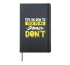 Introvert Tips On How To Talk To Me Please Don't Antisocial Hardcover Journal, Black