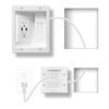 in Wall Cable Concealer Kit with Brush Wall Plate TV Cable Hider Wall Kit-9.8FT Cord, UL Listed, Recessed AC Outlets Box with Two USB Port for Wall-Mounted TV and Home Theater