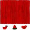 IOOLEEM 200pcs Red Pipe Cleaners Bulk for Crafts