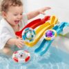 iPlay, iLearn Baby Infant Slide Bath Toys, Bathtub Float Animal Toddler 1-3