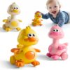 iPlay, iLearn Baby Press to Go Duck Car Toys, Racing Cars for Toddlers 1-3