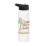 I Read Past My Bedtime Bookworm Reader Librarian Retro Stainless Steel Insulated Water Bottle