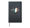 Ireland, Heartbeat, Flag Map Hardcover Journal, Black