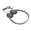 Irfora Wired On Ear Headphones Adjustable Design Stereo Sound for Classroom Kids Adults Listening Activities Black