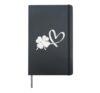 Irish Shamrock Heart St Patrick's Day Hardcover Journal, Black