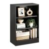 IRONMIX Metal Open Bookshelf, 3-Tier Office Shelves with Adjustable Shelves