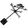 Iron Pig Weathervane for Roof Garden Decoration Black