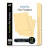 iScholar Manila File Folders, Letter Size, 12 Pack (31012)