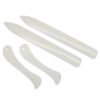 ISDVBUY 4 Pack Bone Folder Tool Leather Edge Creaser, 8 Inch & 4.7 Inch Plastic Craft Scoring Set for Paper Crafting, Bookbinding, Quilting, and DIY Leather Burnishing