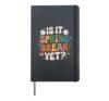 Is It Spring Break Yet Floral Vacation Trip Teacher Student Hardcover Journal, Black