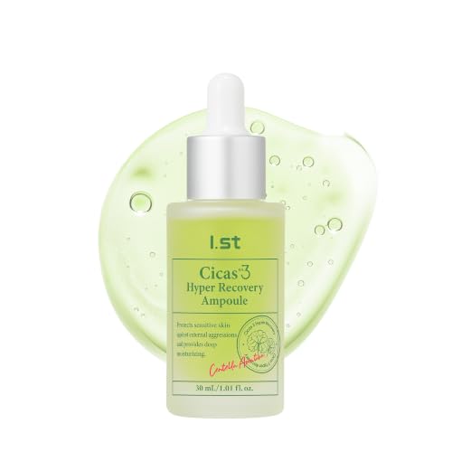 I.st Cicas 3 Hyper Serum, Advanced Soothing Facial Serum with Cica Exosome & Houttuynia Cordata for Sensitive Skin, Intensive Hydrating & Barrier Support, Korean Skincare, 1.01 fl.oz (30ml)
