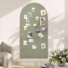 ISusaid Large Arched Felt Bulletin Board, 48"x24", Sage Green