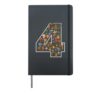 Italian Brainrot Birthday 4 Age Meme 4th Kids Boys Girls Hardcover Journal, Black