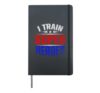 I Train Super Heroes Teacher Strength Training Fitness School Hardcover Journal, Black
