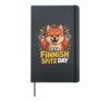 It's a Finnish Spitz Day Cartoon Pet Dog Breed Cute Finkie Hardcover Journal, Black