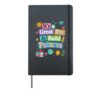 It’s A Great Day to Build Futures Funny Motivation Teacher Hardcover Journal, Black