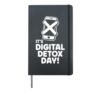 It’s Digital Detox Day Wellness Balance Unplug Screen Free Hardcover Journal, Black