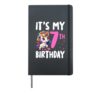 It's My 7th Birthday 7 Years Old Unicorn Hardcover Journal, Black