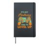 It's My Birthday Time To Level Up Video Game Boys Gamer Bday Hardcover Journal, Black