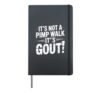 It's Not A Pimp Walk It's Gout Funny Old Man Medical Humor Hardcover Journal, Black