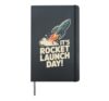 It’s Rocket Launch Day Space Engineering STEM Model Rocket Hardcover Journal, Black