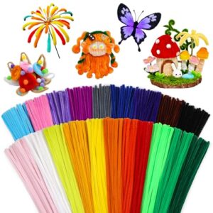 Iuuidu 200PCS Pipe Cleaners Chenille Stem, 20 Color Pipe Cleaners Craft