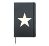 Ivory Star on Multiple Colors Hardcover Journal, Black