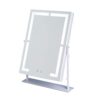 IVQAPP Dressing mirror Makeup Mirror Square With LED Light can be 360° Rotating Desktop Highlight Beauty Cosmetic Mirror Beauty mirror (Size : Plugged electricity)
