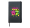 I Was 6 Now I'm 7 - Funny 7th Birthday Six Seven Meme Hardcover Journal, Black